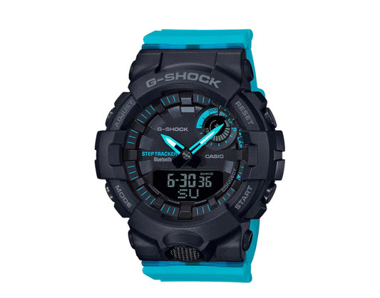 Casio G-Shock GMAB800 Analog-Digital Step Tracker Black/Blue Women's Watch GMAB800SC-1A2