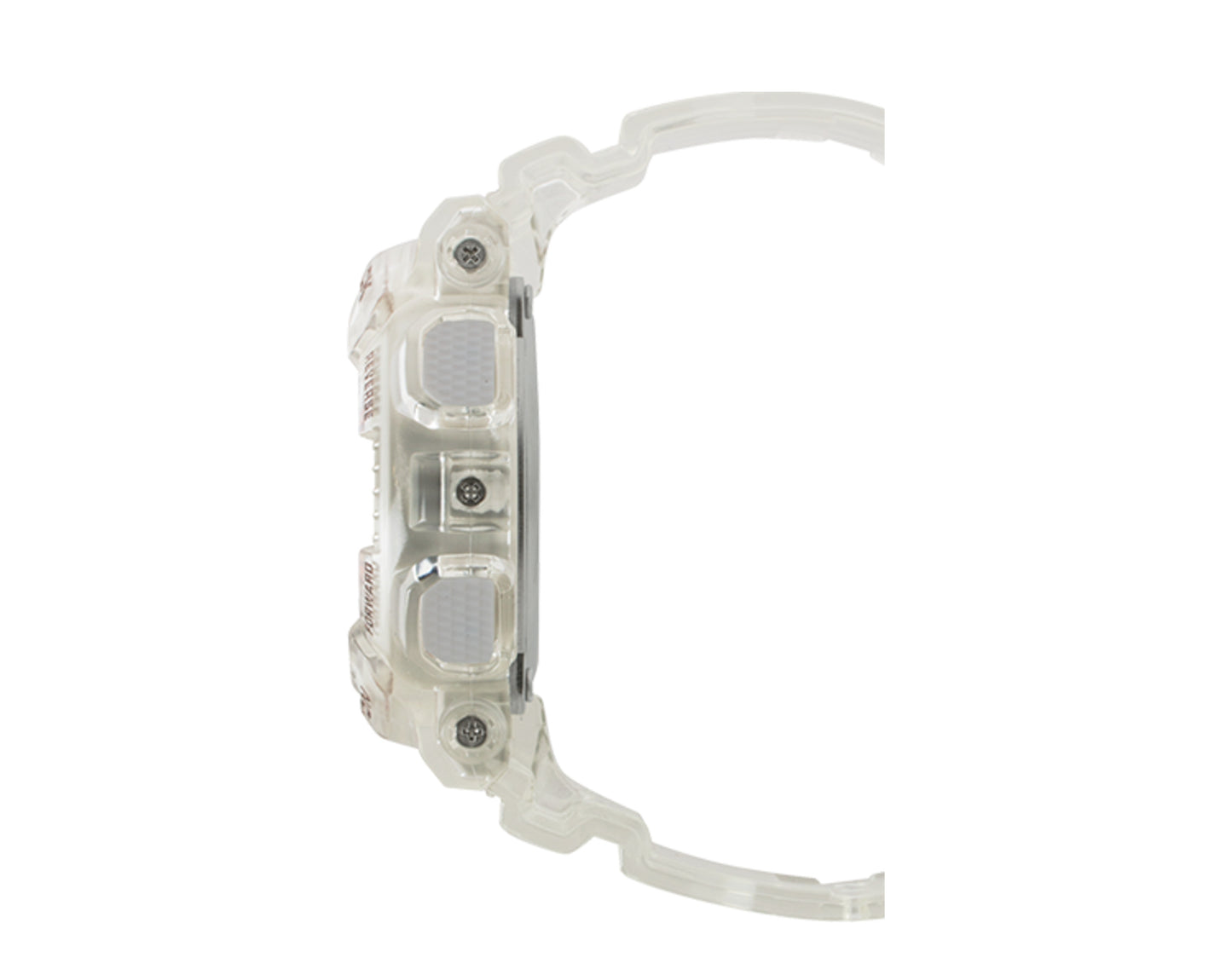 Casio G-Shock GMAS110 Metallic Face Analog-Digital Skeleton Resin Clear Watch GMAS110SR-7A