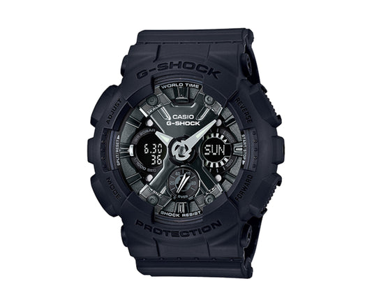 Casio G-Shock S Series Analog-Digital Resin Black/Silver Women's Watch GMAS120MF-1A