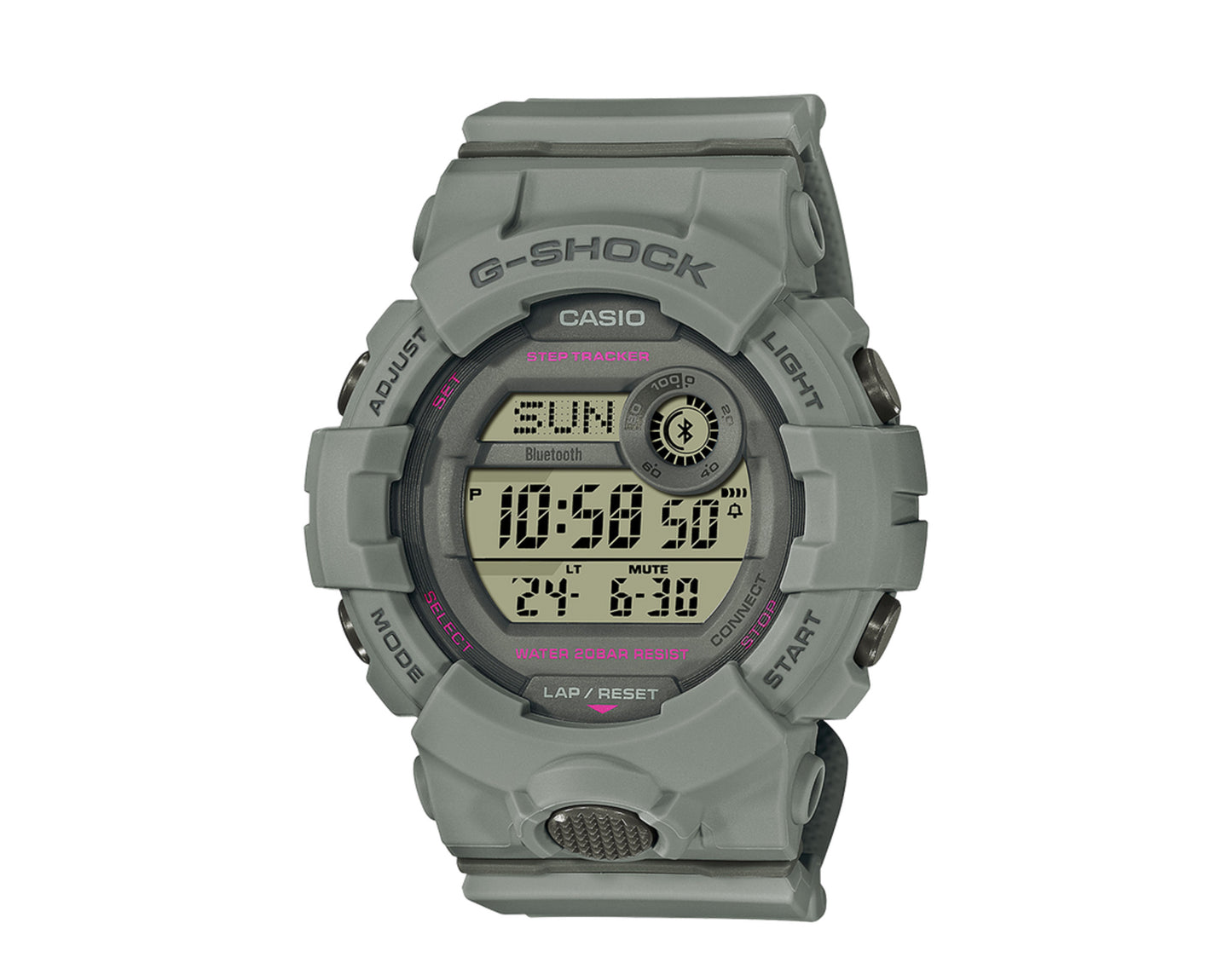 Casio G-Shock GMDB800 Digital Step Tracker Grey/Pink Women's Watch GMDB800SU-8