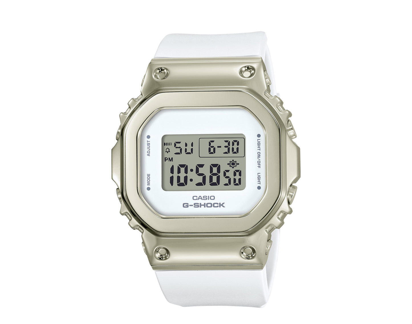 Casio G-Shock GMS5600 Digital Metal-Resin Gold/White Women's Watch GMS5600G-7