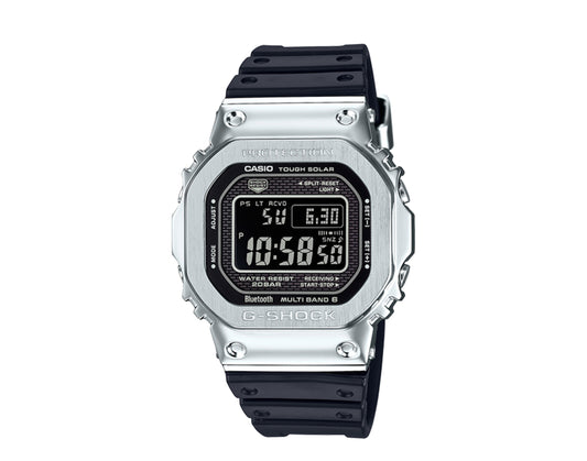 Casio G-Shock Digital Metal and Resin Silver/Black Men's Watch GMWB5000-1