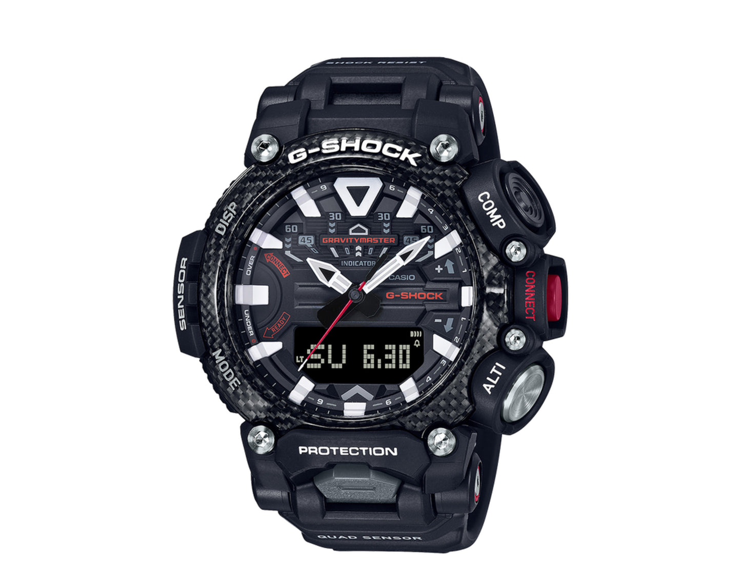 Casio G-Shock GRB200 GravityMaster Analog Digital Resin Black Watch GRB200-1A