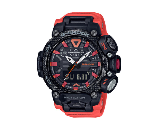 Casio G-Shock GRB200 GravityMaster Analog Digital Resin Black/Orange Watch GRB200-1A9