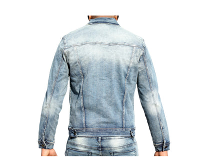 Kilogram Denim Classic Vintage Blue Men's Jeans Jacket KG7909-VTBL