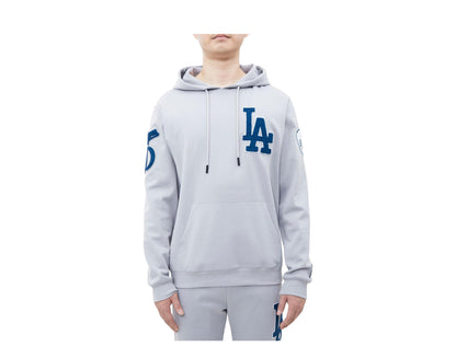 Pro Standard MLB Los Angeles Dodgers Logo Grey/Blue Pullover Hoodie LLD531149-GREY