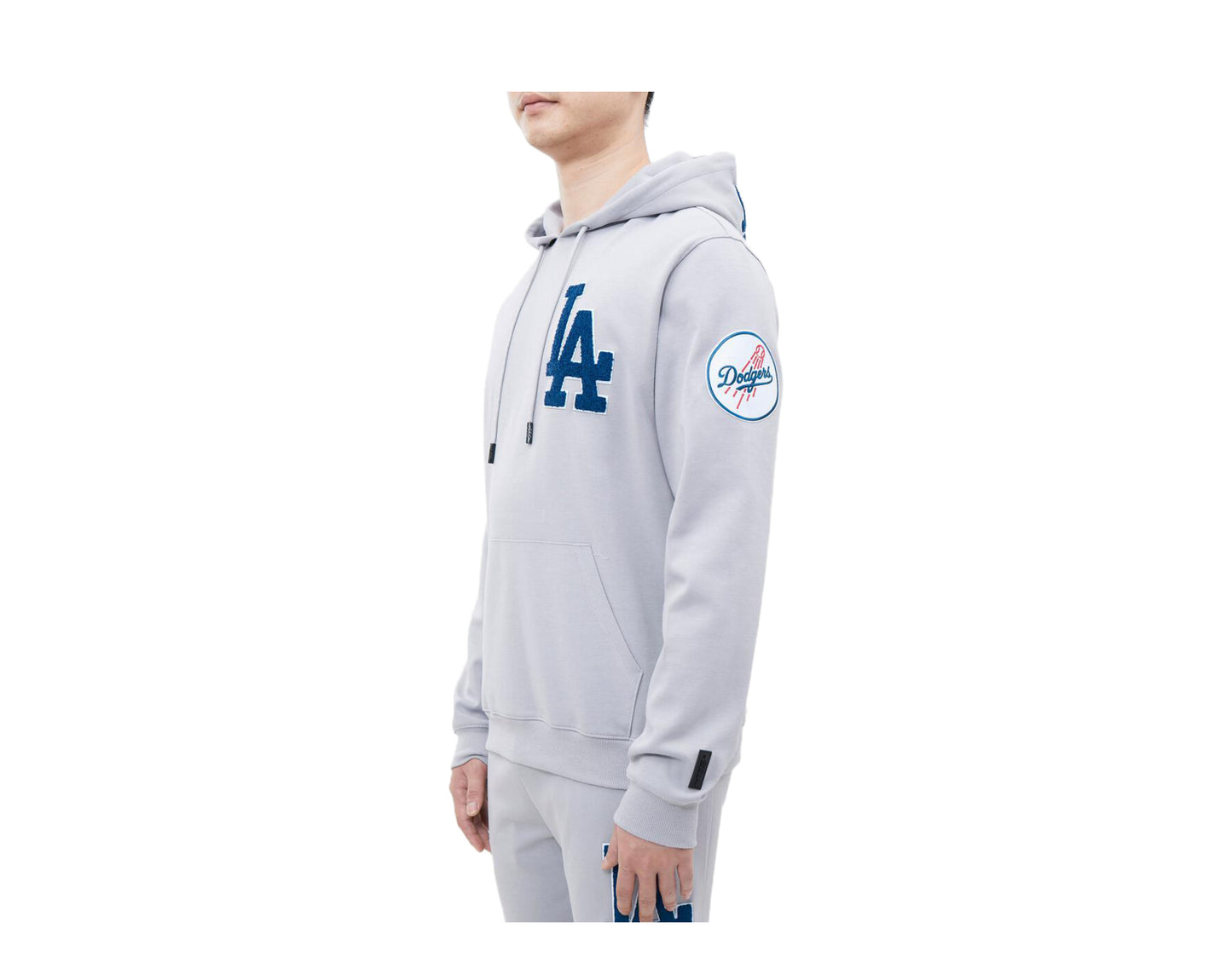 Pro Standard MLB Los Angeles Dodgers Logo Grey/Blue Pullover Hoodie LLD531149-GREY