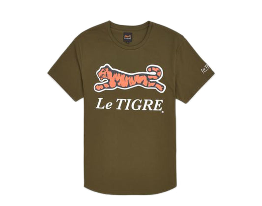 Le Tigre Classic Logo Green Men's T-Shirt LT449-GRN