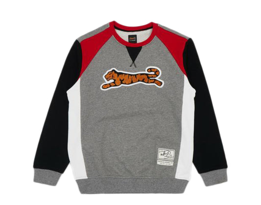 Le Tigre Retro Logo Crewneck Red/Grey/Black Men's Sweatshirt LT557-RED