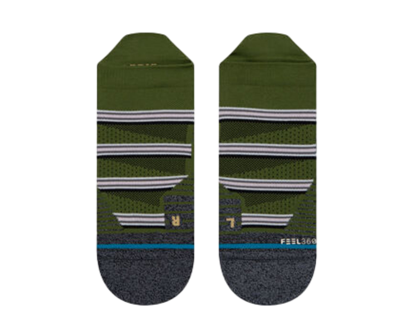 Stance Feel 360 - Athletic Combat Tab Olive Green Ankle Socks M248A20COM-GRN