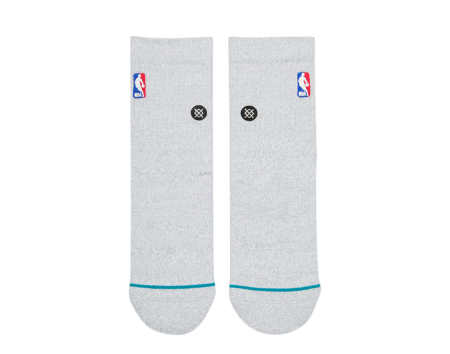 Stance Casual NBA Logoman QTR Heather Grey Ankle Socks M356D17LOG-HGR