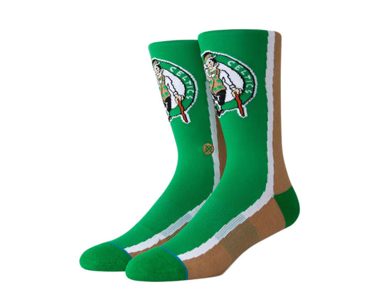 Stance Casual NBA Boston Celtics HWC Warmup Green/Tan Crew Socks M545B19CEL-GRN