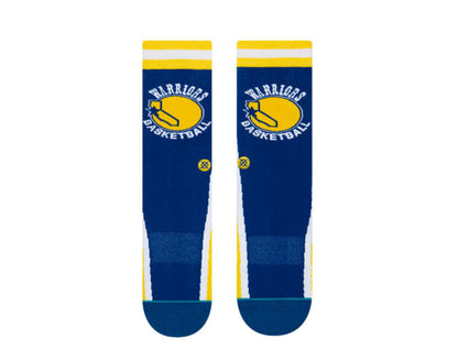 Stance Casual NBA GS Warriors HWC Warmup Yellow/Blue Crew Socks M545B19GSW-YEL