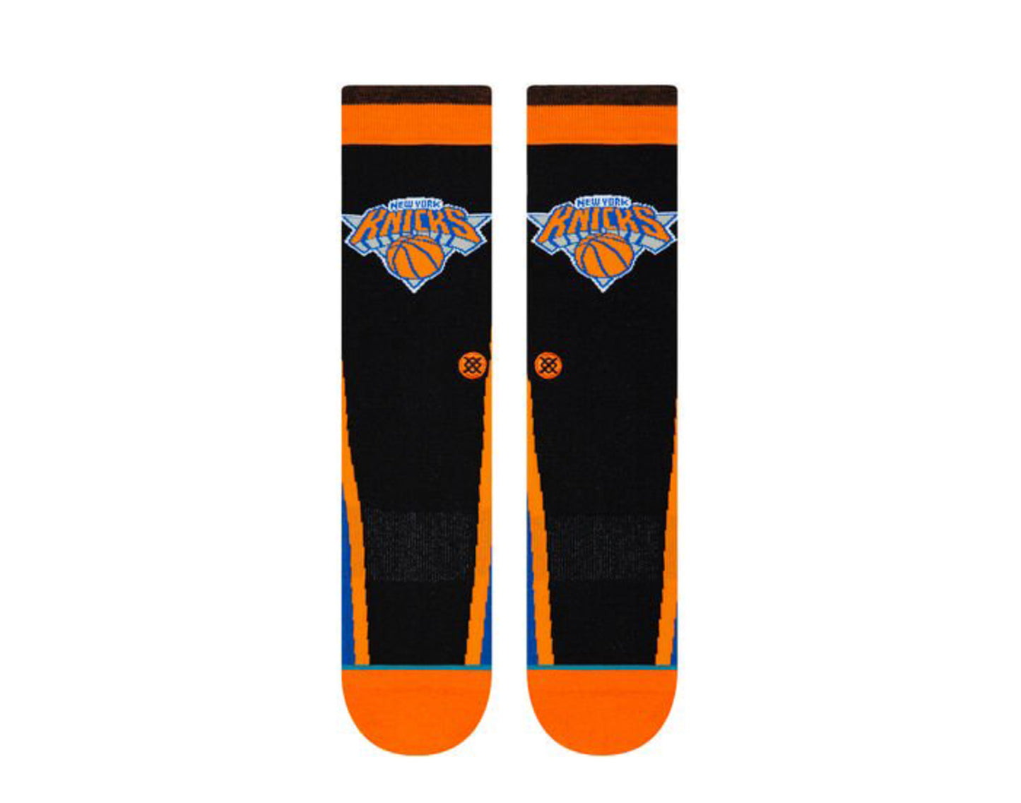 Stance Casual NBA NY Knicks HWC Warmup Blue/Orange Crew Socks M545B19KNI-BLU