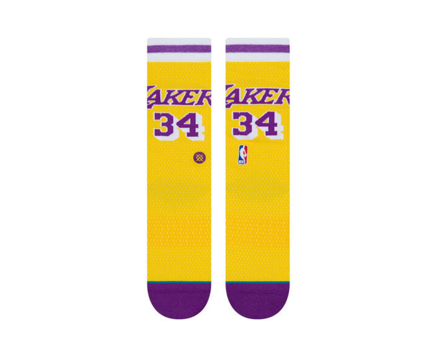 Stance Casual NBA Shaq HWC Jersey Yellow/Purple Crew Socks M545C19ONE-YEL