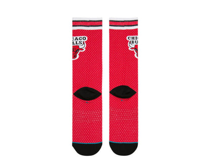 Stance Casual NBA Chicago Bulls Jersey Red/Black Crew Socks M545D17BUL-RED