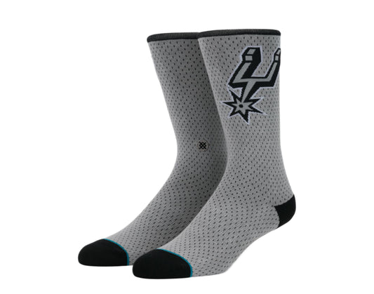 Stance Casual NBA San Antonio Spurs Jersey Grey/Black Crew Socks M545D17SPU-GRY