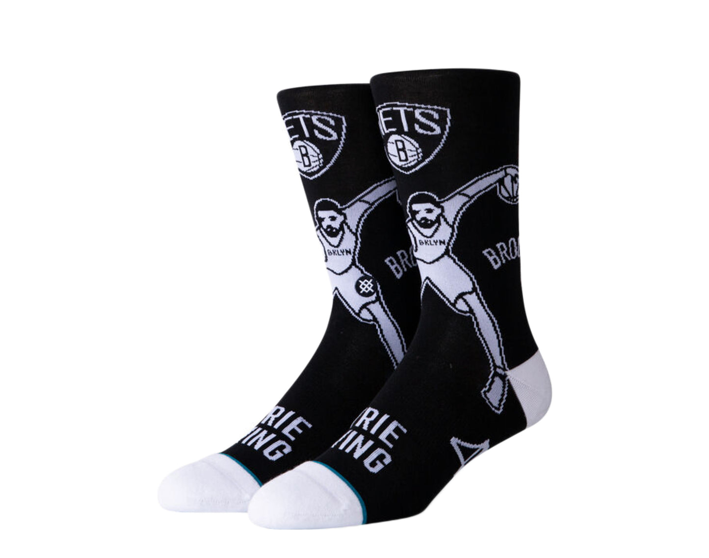 Stance Casual NBA Kyrie Stencil Black/White Crew Socks M545D19KYN-BLK