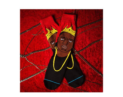 Stance Anthem Notorious BIG - Notorious BIG Red/Black Crew Socks M545D5NOT-RED
