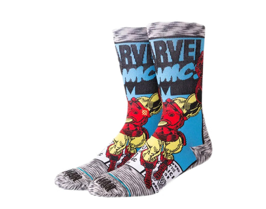Stance Marvel Iron Man Comic Grey Socks M546D18IRO-GRY