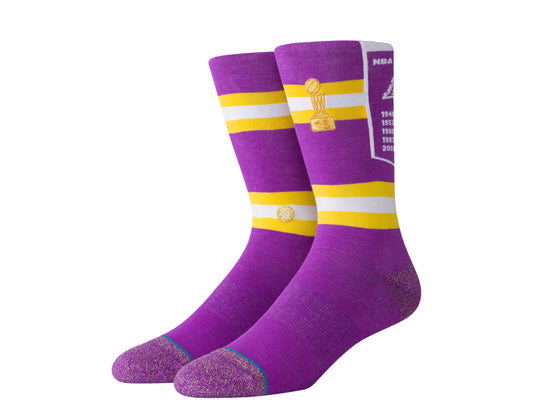Stance Casual NBA Los Angeles Lakers Banner Purple Crew Socks M548D19LAK-PUR