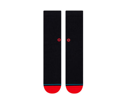 Stance Casual Icon Heavy Black/Red Crew Socks M556A20ICH-BLK