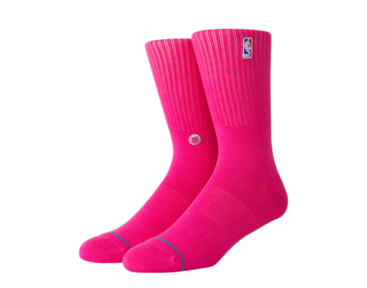 Stance NBA Logoman Crew II Saturated Pink Socks M558A18LOG-SPNK