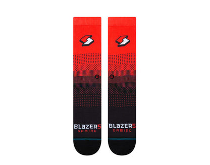 Stance Casual NBA Portland Blazer5 Gaming 2K Red/Blk Crew Socks M558A19BGA-RED