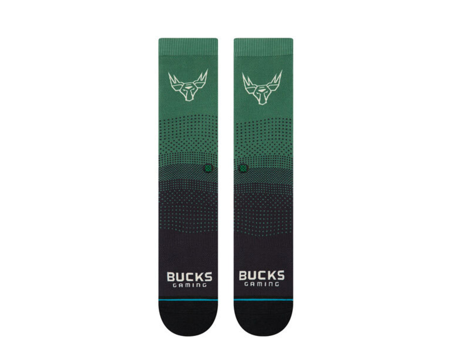 Stance Casual NBA Bucks Gaming 2K Green/Black Crew Socks M558A19BUG-GRN