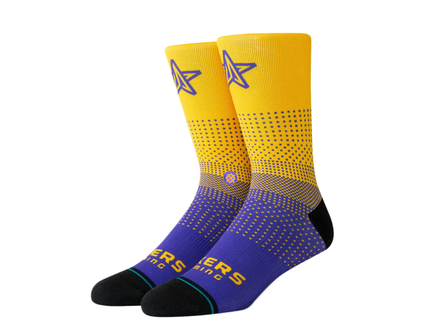Stance Casual NBA LA Lakers Gaming 2K Yellow/Purple Crew Socks M558A19LGK-YEL