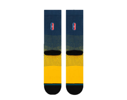 Stance Casual NBA Pacers Gaming 2K Navy/Yellow Crew Socks M558A19PAG-NVY