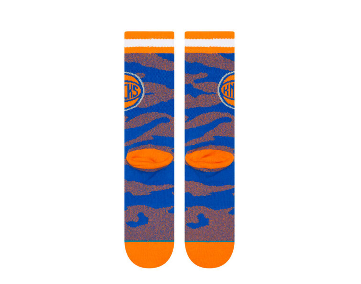 Stance Casual NBA NY Knicks Camo Melange Orange/Blue Crew Socks M558B19KNI-ORA