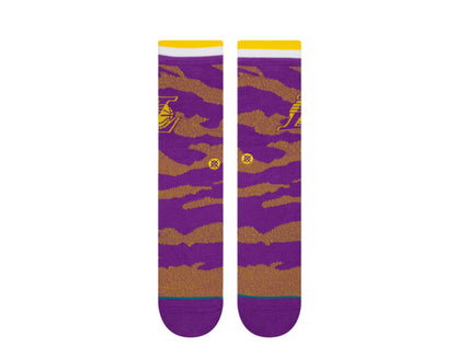 Stance Casual NBA LA Lakers Camo Melange Purple/Gold Crew Socks M558B19LAK-PUR