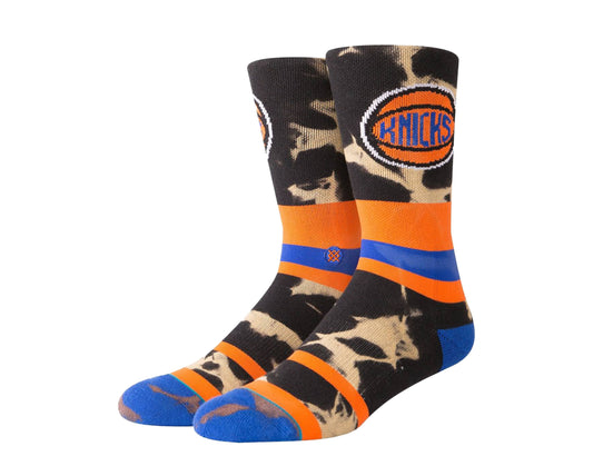 Stance Casual NBA NY Knicks Acid Wash Orange/Black Crew Socks M558C18KNI-ORA