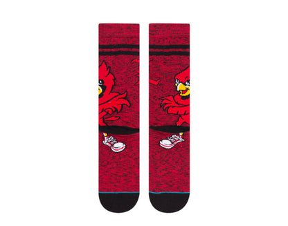 Stance NCAA Louisville Louie Character Red Socks M558C18LOU-RED