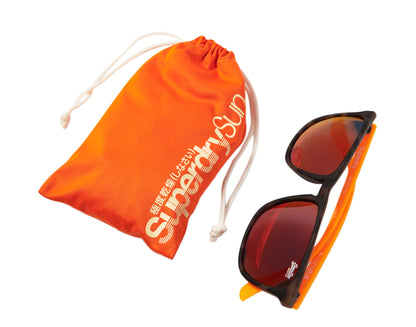 Superdry SDR Alumni Matte Camo/Fluro Orange Red Revo Sunglasses M97001AQ-MCAM