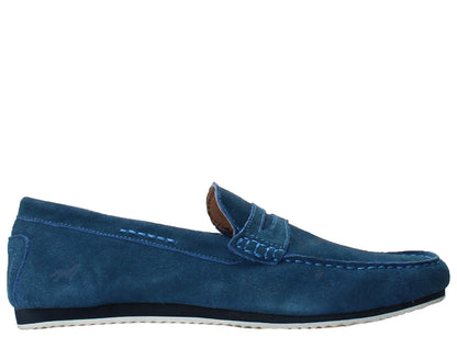 Howling Wolf Milan Penny Loafer Jeans Blue Men's Shoes MILAN-019