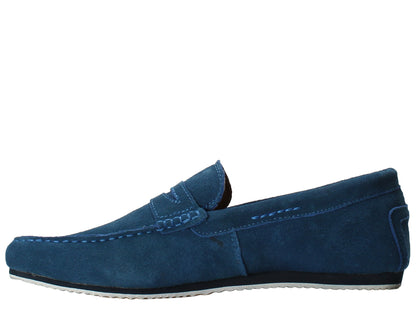 Howling Wolf Milan Penny Loafer Jeans Blue Men's Shoes MILAN-019