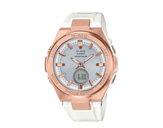 Casio G-Shock MSGS200G G-MS Metal and Resin Rose Gold/White Women's Watch MSGS200G-7A