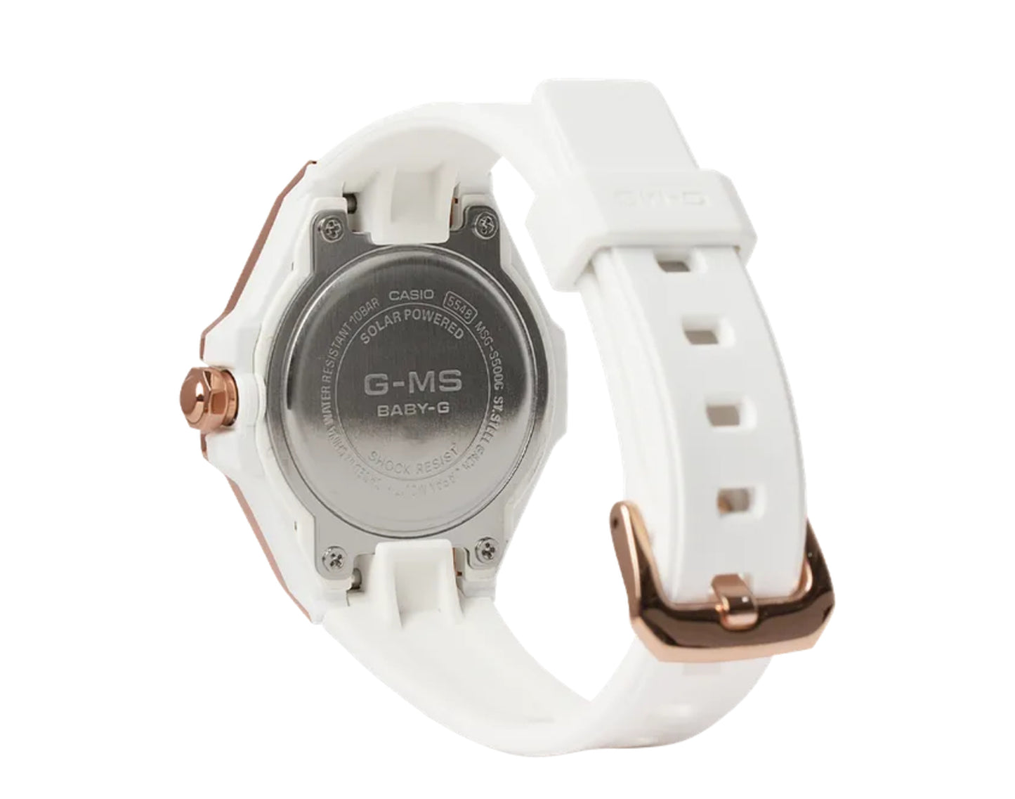 Casio G-Shock MSGS500 G-MS M/R Rose Gold/White Women's Watch MSGS500G-7A2