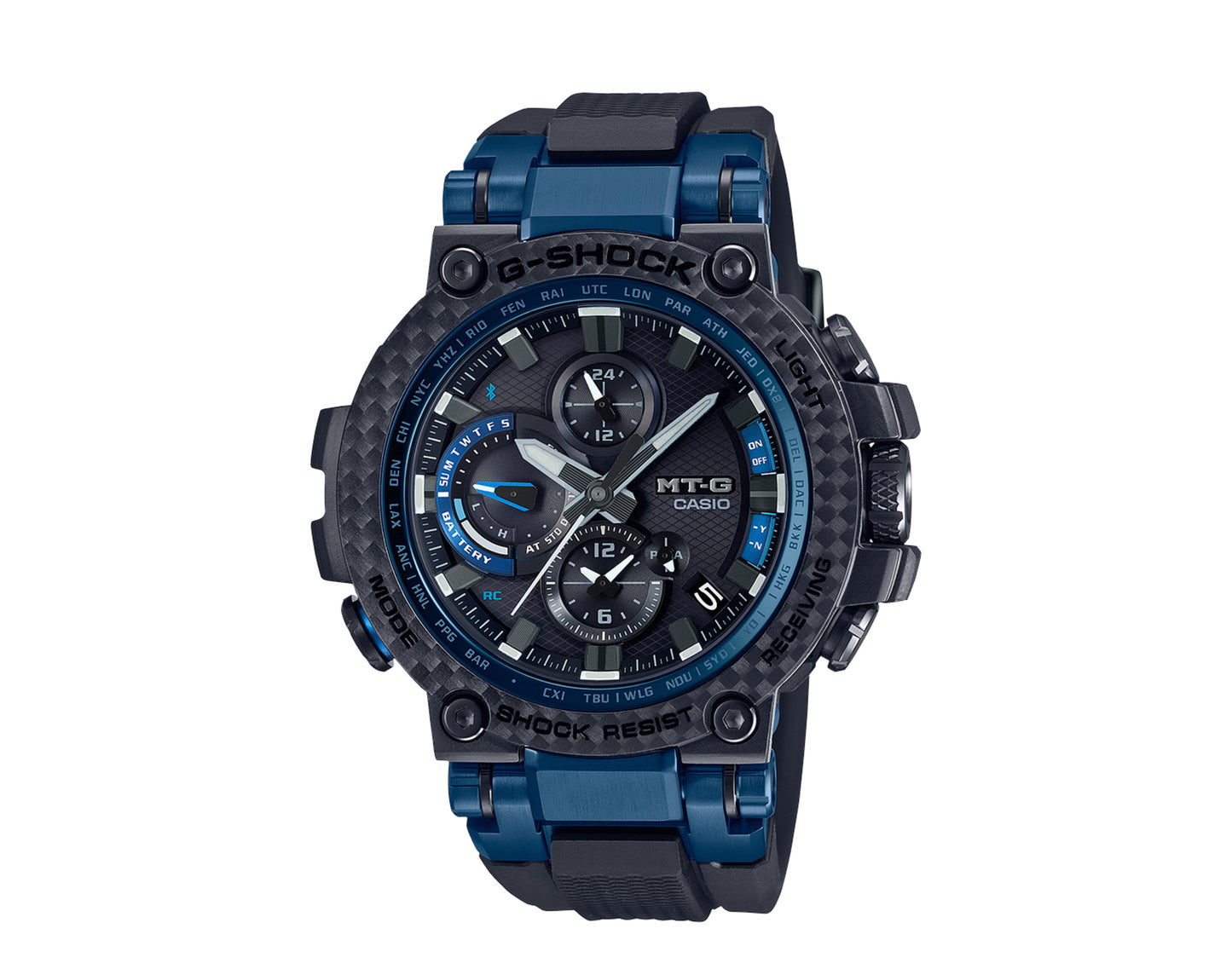 Casio G-Shock MTGB1000 MT-G Carbon Chrono Black/Blue Watch MTGB1000XB-1A