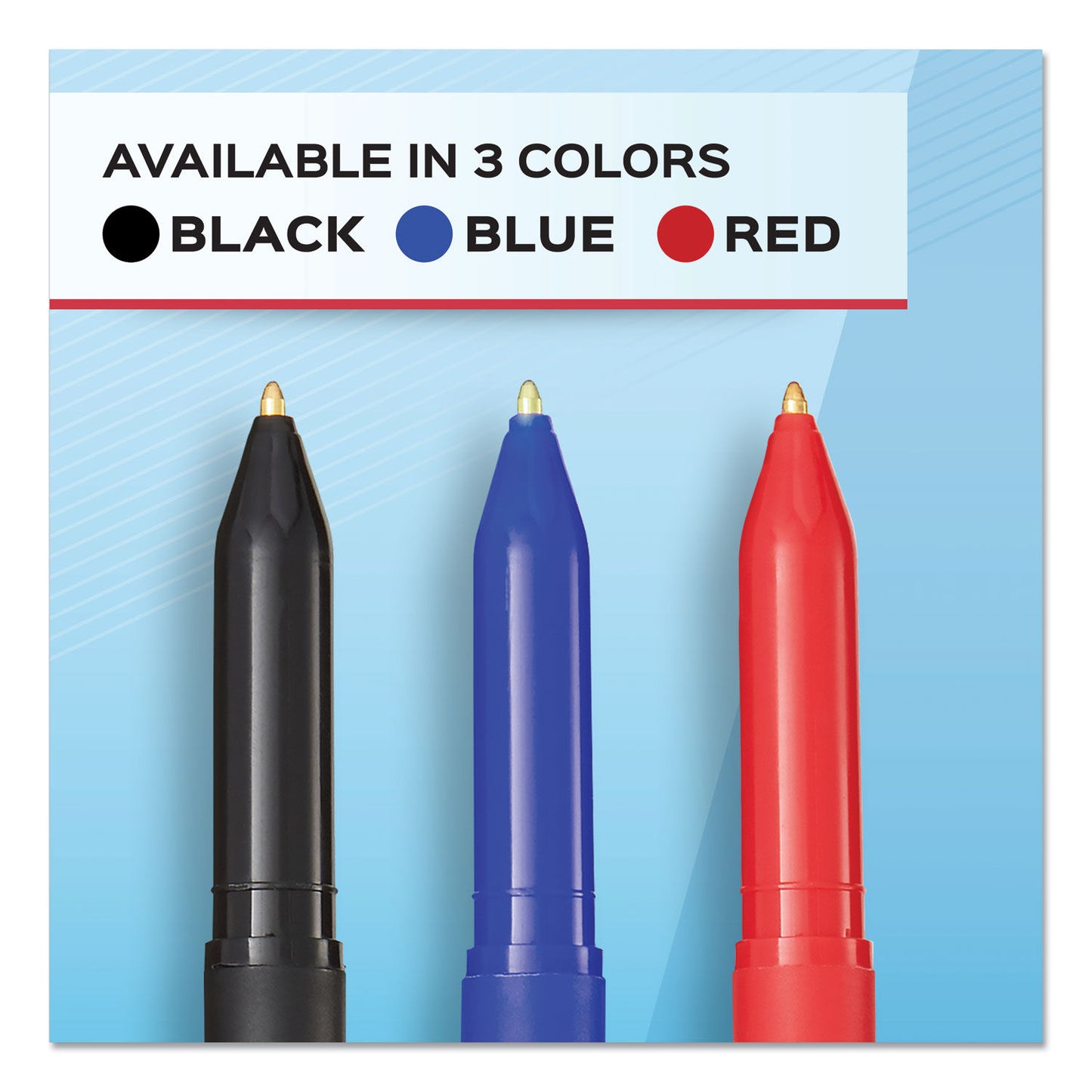 Paper Mate Write Bros Stick Ballpoint Pen Medium Point 1mm Blue Ink (12 Count) 3311131C
