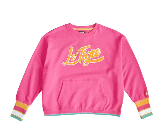 Le Tigre Elizabeth Crew Magenta Pink/Yellow Women's Sweatshirt S20KT001-MAG