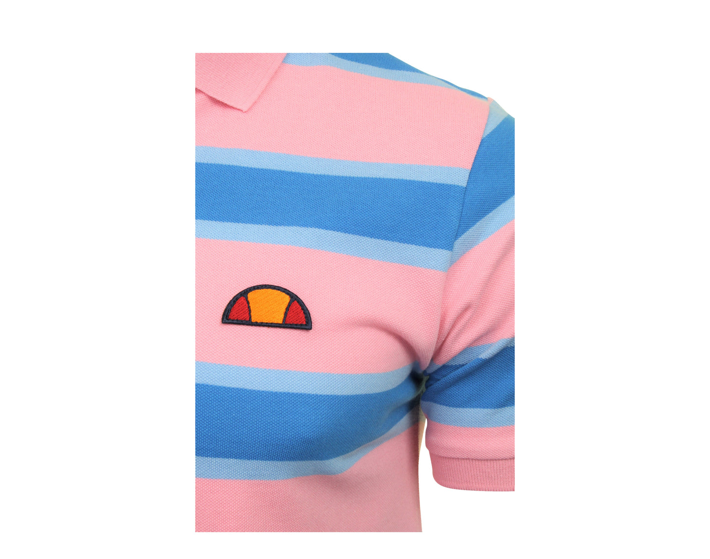 Ellesse Marono Stripped Pique Polo Light Pink/Blue Men's Shirt SHA06338-670