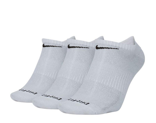 Nike Everyday Plus Cushion No-Show White/Black Socks (3 Pair Pack) SX6892-100