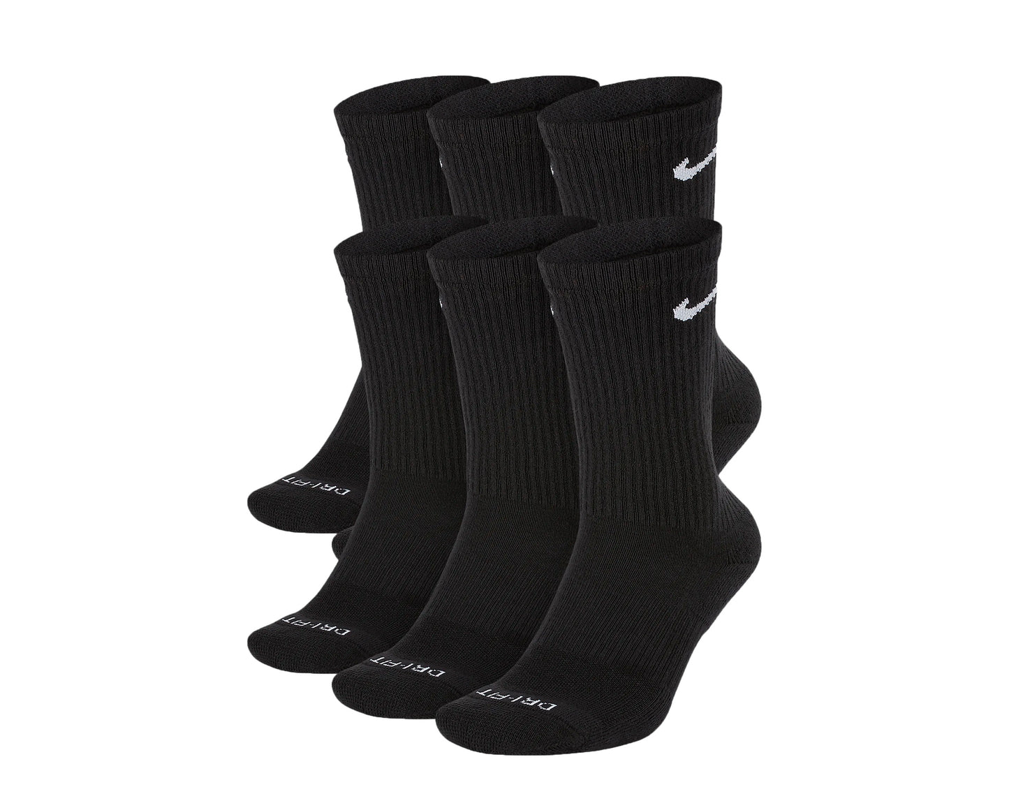 Nike Everyday Plus Cushion Crew Black/White Socks (6 Pair Pack) SX6897-010