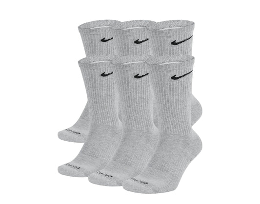 Nike Everyday Plus Cushion Crew Grey/Black Socks (6 Pair Pack) SX6897-063