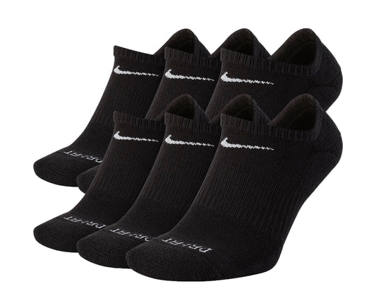 Nike Everyday Plus Cushion No-Show Black/White Socks (6 Pair Pack) SX6898-010