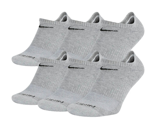 Nike Everyday Plus Cushion No-Show Grey/Black Socks (6 Pair Pack) SX6898-063
