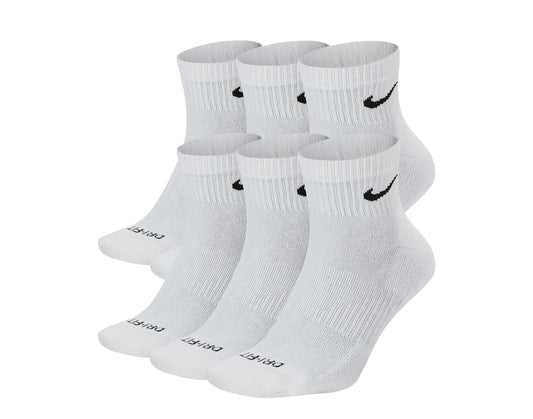 Nike Everyday Plus Cushion Ankle White/Black Socks (6 Pair Pack) SX6899-100